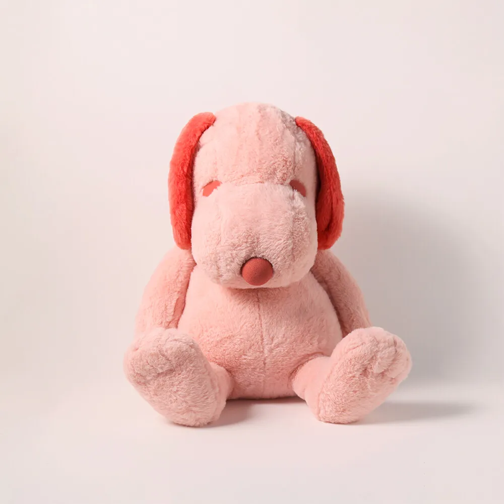 Snoopy Handmade Plush Doll in Pink, L size