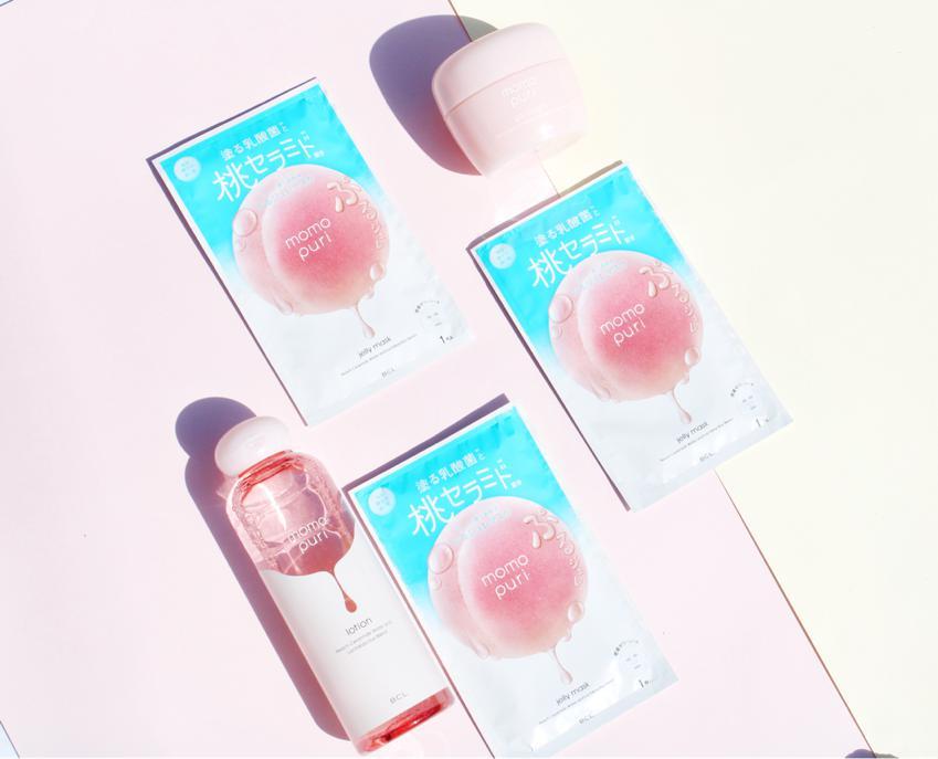 BCL Momo Puri Peach Milk Jelly Mask (4 sheets)